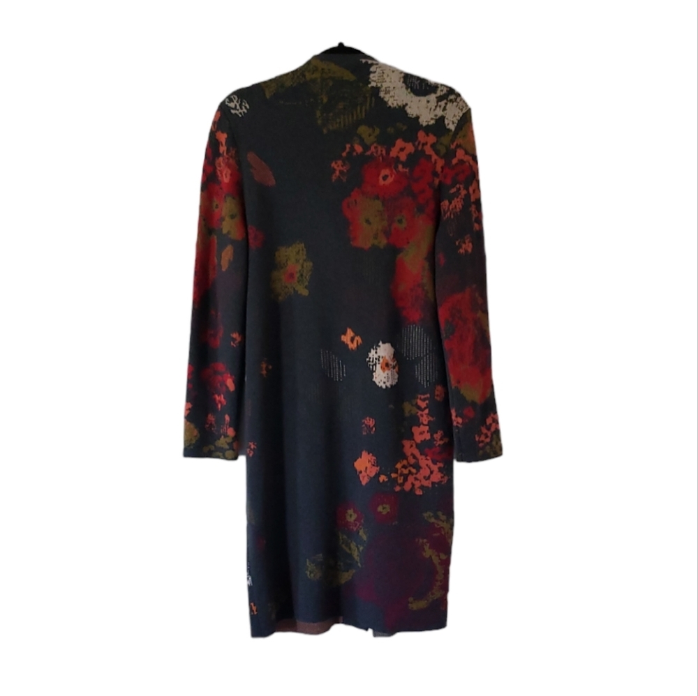 J Jill Madison Womens Cardigan Sweater Duster Knit Floral Boho Wool Alpaca Sz XS - Picture 3 of 12